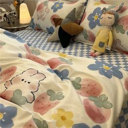 Bedding Sets Nordic Cover Set Of Double Bed With... Bedclothes Sheets Duvet Couple Sheet Bedspread Comfort