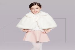 White Flower Girl Wedding Shawls Christmas Costume Winter Wear Kids039 Capes Lovely Girls039 Accessories In Stock3022997