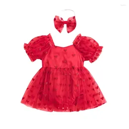 Girl Dresses Toddler Baby Butterfly Gradient Dress Flying Sleeve Valentine S Day A-Line Mesh
