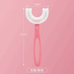 Toothbrush Toothbrush Children 360 Degree U-shaped Child Toothbrush Teethers Brush Silicone Kids Teeth Oral Care CleaningL2401