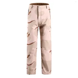 Men's Pants Camouflage Charge Male Outdoor Sports Fleece Soft Multi Pocket Autumn Winter Micro Elastic Training Clothes For Man