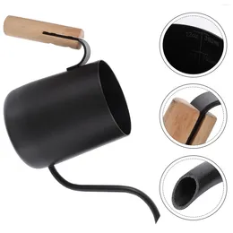 Dinnerware Sets Stainless Steel Household Wooden Handle Ear Hanging Kettle Gooseneck Coffee Pot For Pour Over Stove Dripper Office Small Tea