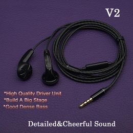 Headphones New V2 Hifi TMusic DIY Earphones / Quality 3.5mm InEar Headset Microphone