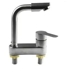 Bathroom Sink Faucets Basin Faucet Stainless Steel Cold And Mixer Tap Kitchen Single Handle Deck Mounted Swivel
