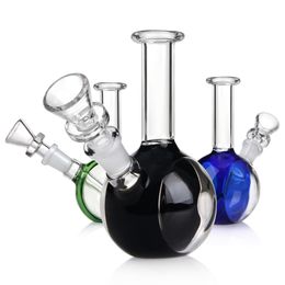 3.8 inch Glass Bongs mini Pocket Oil Rig Hookah Water Pipes Dab Rigs Oil burner Glass Bongs Hookah Thick Water Bong Smoking Accessories