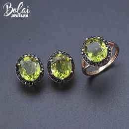 Charm Bolai Colour Changing Zultanite Jewellery Sets Sier Rose Gold Plated Created Diaspore Earrings Ring Gemstone for Women's Gift