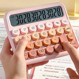 Calculators Mechanical Switch Calculator Fast Accurate Typing Retro Design Calculator Large Buttons LCD Display Calculator Office Supply