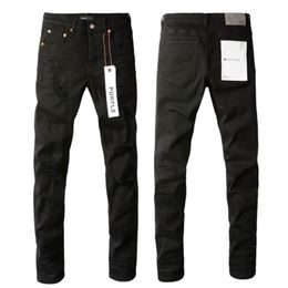 Purple Jeans Denim Trousers Mens Designer Men Black Pants High-end Ripped Quality Straight Design Retro Streetwear Casual Sweatpants Pu9022