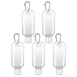 Storage Bottles TOPBATHY 5pcs 50ml Refillable With Hook Hand Containers Travel Alcohol (Random Colour