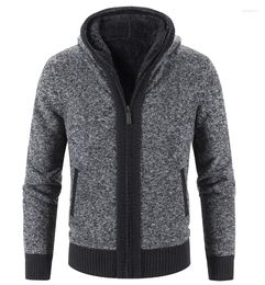 Men's Sweaters Men Hooded Cardigans Sweatercoats Winter Casual Male Thicker Warm Hoodies Slim Fit 3XL