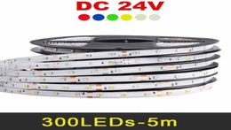 24V LED Strip 5050 2835 5630 5m 300leds IP65 IP20 Flexible LED Light Strips RGB Warm White Red Blue Green8701335