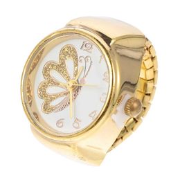 Band Rings Ladies Gifts Mini Watch Ring Shaped Butterflies Finger Various Alloy Women Miss 240125