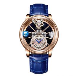 Wristwatches V2 Upgraded Version Pindu Design Mens Watches Diamond Tourbillon Top Astronomical Quartz Watch Men Montre Homme Luxury