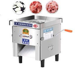 Meat Cutting Machine 850W Commercial Household Stainless Steel Automatic Meat Slicer Shred Cutter Machine