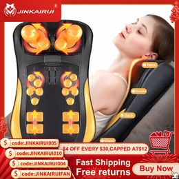 Upgrade Back Massager Shiatsu Neck Massage Pillow Electric Cushion Deep with Heat Tissue Kneading for Shoulder Pain Relief 240119