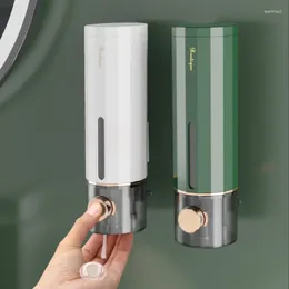 Liquid Soap Dispenser Bathroom 450ml Manual Wall-mounted Handwashing Fluid Family El Shower Gel Items Accessories Dish Container