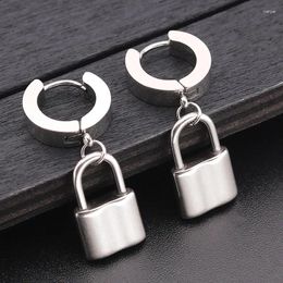 Hoop Earrings Fashion Women Men Stainless Steel Round Silver Color Gold Jewelry Gift