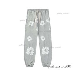 Denim Bag Flower Full Print Pants Oversized Streetwear Straight Casual Men And Women Denim Bag Size S-Xl Hoodie Sweatpants Suit Tracksuit 979