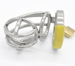 New Male Annular Cage Device Belt with Open Mouth Snap Ring Small Size Stainless Steel Kit Bondage SM Toys Cock Locks9503239