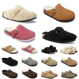 bostons clogs slippers designer sandals clog fur slides for women men flip flops burkin stocks buckle stock sliders fur outdoor stockings for women designers shoes