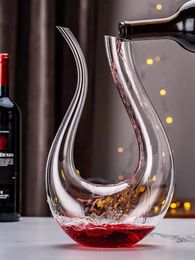 1500ML Wine Decanters Carafe Set Luxury Handmade Crystal Red Brandy Champagne Glasses Decanter Bottle Jug Pourer Aerator 240119