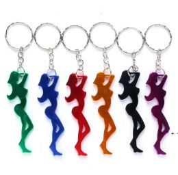 1200PCS Creative Multi Function Openers Sexy Girl Shaped 2 in 1 Aluminum Alloy Beer Bottle Opener Keychain Ornaments 0126