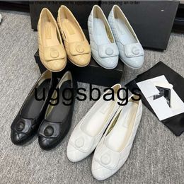 high quality Chanelity Sandals Women Chan Shoes Luxury Brand Designer Quilted Flat Genuine Leather Ballet Flats Bowknot Flap Loafers Ladies 2c Slides Mule Round Toe