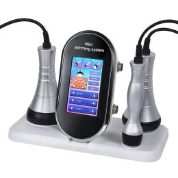 Mini 3in1 40K Cavitation RF Slimming Machine Ultrasound Fat Dissolving Weight Reduce Radio Frequency Skin Tightening Face Lifting Body Shapi