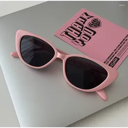 Sunglasses Pink Cat Eye Fashion Vintage Premium Sun Protection Glasses Unisex Trendy Frame