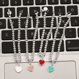 Charm Bracelets Jewelry Bracelet t Family Sterling Silver S925 Light Love Brand Ins Style Simple Peach Heart Chain for Women X9mc 8gd6 9v8p 9V8P