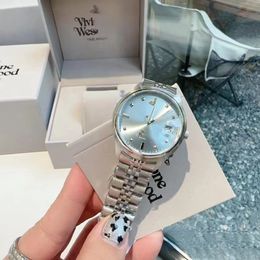 Vivi Brand Women's Wristwatches High end Broken Ice Blue Fashion Saturn Quartz Watch