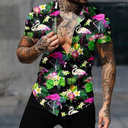 Men's Casual Shirts Hawaii Style Short Sleeve Fashion Shirt Women/Men Clothes Unisex Top-2