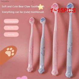 Toothbrush 1~15PCS Childrens Toothbrush 1 Toothbrush Sharpened Bristle Soft Rubber Package Cat Claw Handle Fashion Appearance