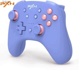 Game Controllers Joysticks PXN 9607 Wireless Switch Pro Controller for Switch/Switch Lite Joystick 16 PC Gamepad For Steam Games TURBO Blue YQ240126