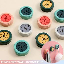 Kitchen Storage Towel Plug Holder Creative Punch Free Bathroom Organizer Rack Towels Wash Cloth Clip Accessories