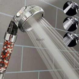 Bathroom Shower Heads Bathroom Shower Head 3 Modes Adjustable Handheld High Pressure Showerhead Anion Stones Filter SPA Shower Bathroom Accessories YQ240126