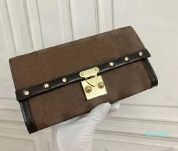 2024 Designer Luxury High quality Women's clasp Clutch Bag Fashion purse Long simple card bag