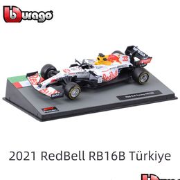 Diecast Model Cars Bburago 1 43 Redbell Rb16B 11 33 Turkey Forma Car Static Die Cast Vehicles Collectible Racing Toys 230821 Drop Deli Ot2De