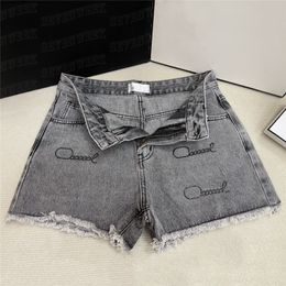 Letter Rhinestone Denim Short Pants Classics Designer Jeans Women Clothing High Street Jean Shorts Hiphop