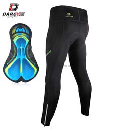 Men's Pants DAREVIE Cycling Pants 3D Gel Pad Breathab Men Cycling Long Pants With g Zipper 6 Hours High Quality MTB Road Biking PantsH24126