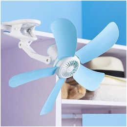 Fans Mini Electric Fan 5 Leaves Clip Breezer Cooler Stroller S Mtifunction Wall Hanging Table Folder Itas6632A Drop Delivery Dhoa5