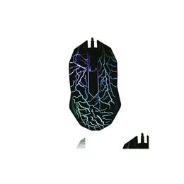 Mice Zk20 Colorf Led Computer Gaming Mouse Professional Tra-Precise For Dota 2 Lol Gamer Ergonomic 2400 Dpi Usb Wired Drop Delivery Co Otifn