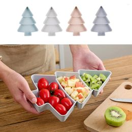 Dinnerware Sets 1 Pc Christmas Tree Serving Trays Appetiser Snack Dishes Fruit Containers Plates For Dessert Candy Seasoning Sugar ( Light )