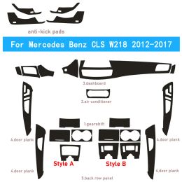 Car-Styling Carbon Fiber Car Interior Center Console Color Change Molding Sticker Decals For Mercedes Benz CLS W218 2012-2017