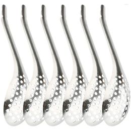 Spoons 6 Pcs Slotted Spoon Stainless Steel Small Kitchen Gadgets Spherification