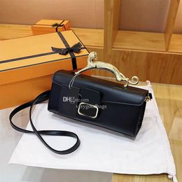 Designer shoulder bags womens Pencil Cat Box Fashion Lanvin handbags Crocdile leather cross body purse210E