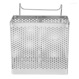 Kitchen Storage 4X Stainless Steel Chopsticks Holder Hanging Cutlery Drying Basket Tableware Drainer With Hooks Utensil(A)