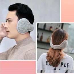 Berets Women Earmuffs Thicken Ear Warm Protector Riding Windproof Warmer Solid Color Men Bag Cycling