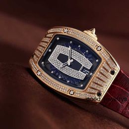 Luxury Watch RM Wrist Watch Richards Milles Wristwatch RM007 Series Black Lip Full Diamond White Gold Full Sky Star Used 18k Rose G 8ZMM