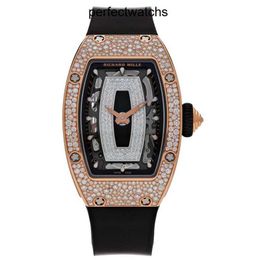 Mechanical Watch RM Wrist Watch Richardmiille Wristwatch RM07-01 Women's Rose Gold Agate Snow Diamond Set RM07-01 JY